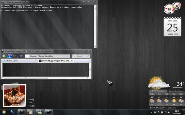 windows 7 theme black glass download