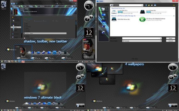 Download Windows 7 Black Themes