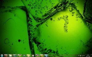 Windows 7 up theme green ice