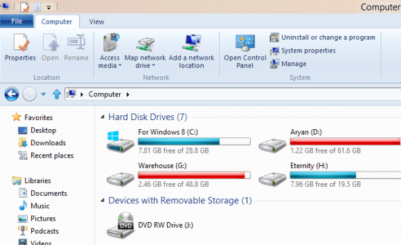 where is the file explorer in windows 8