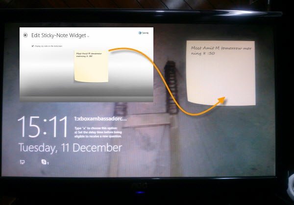 change sticky notes font windows 8