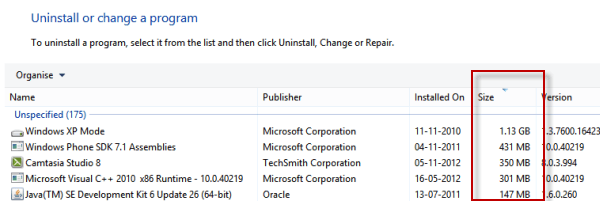 Windows 8 Uninstall Program