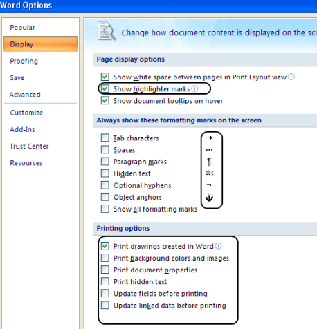 change document properties word 2007