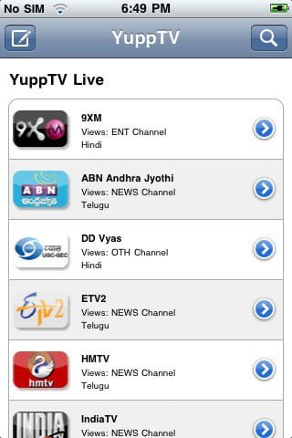 YuppTV app to Watch Indian TV channels on iPad iPhone and iPod Touch