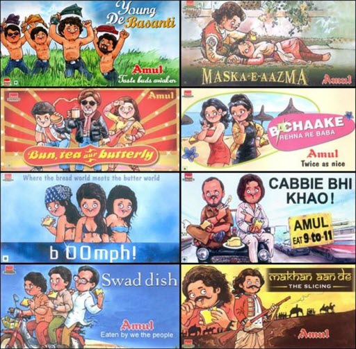 Amul Butter ad with Mugle Azam , Rang De basanti Dhoom and more