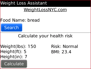 BB weight loss screen