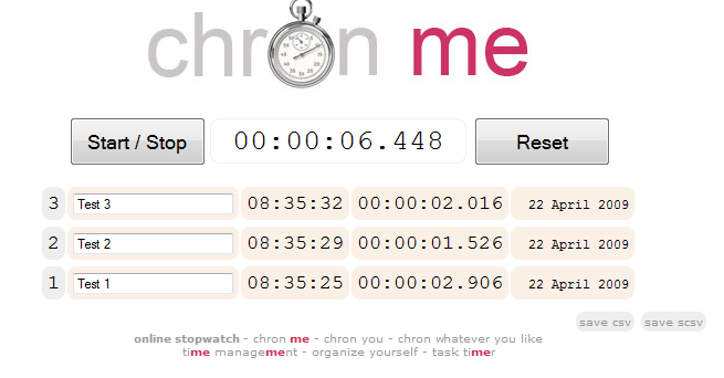 Track your task time with Chron Me