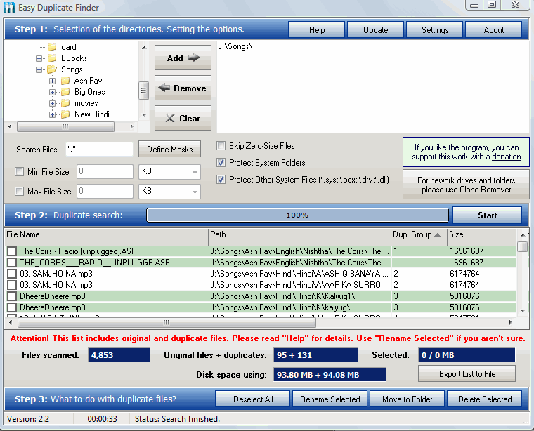 Easy Duplicate File finder