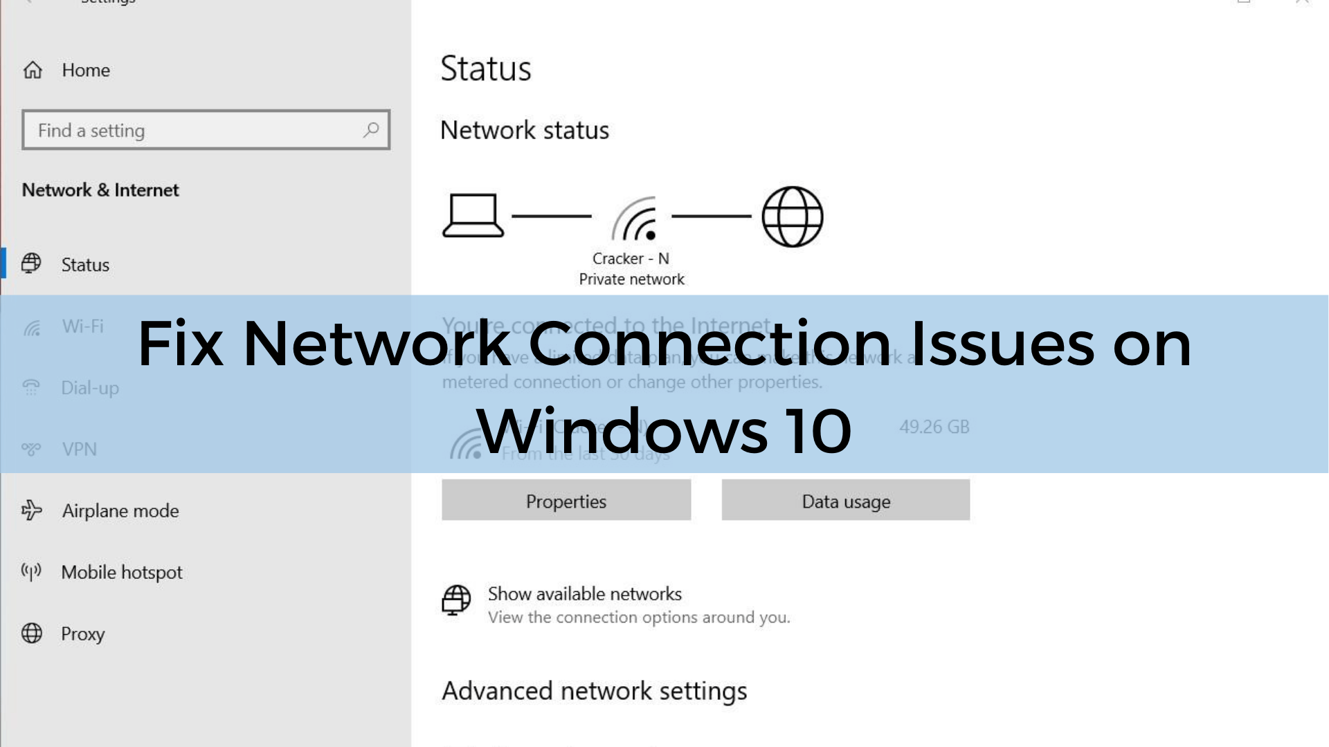 how to fix internet connection problems on windows 10