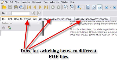 Open Multiple PDF files in Tab