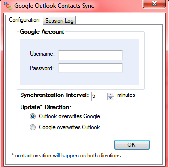 Google outlook contact sync