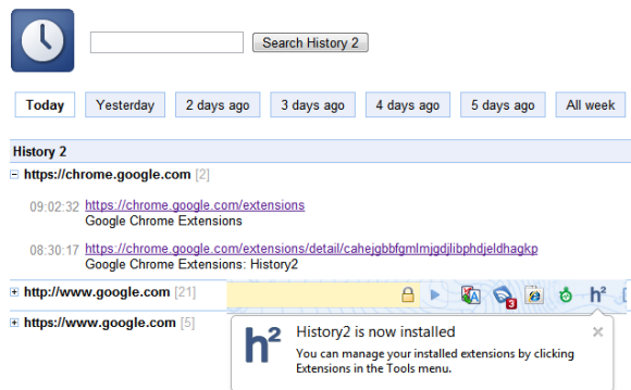 chrome search history by date