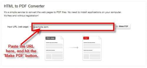 how to convert a web page to pdf