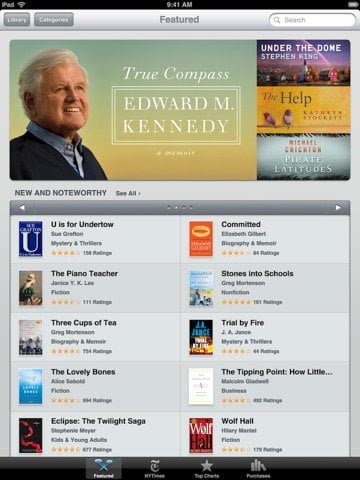 iBooks an awesome free app to download and read books on your iPad