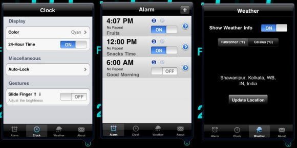 iclock set alarm radio volume