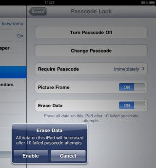 iPad Erase Data