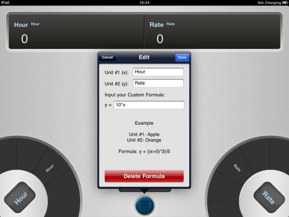 iPad Unit Converter Custom Example