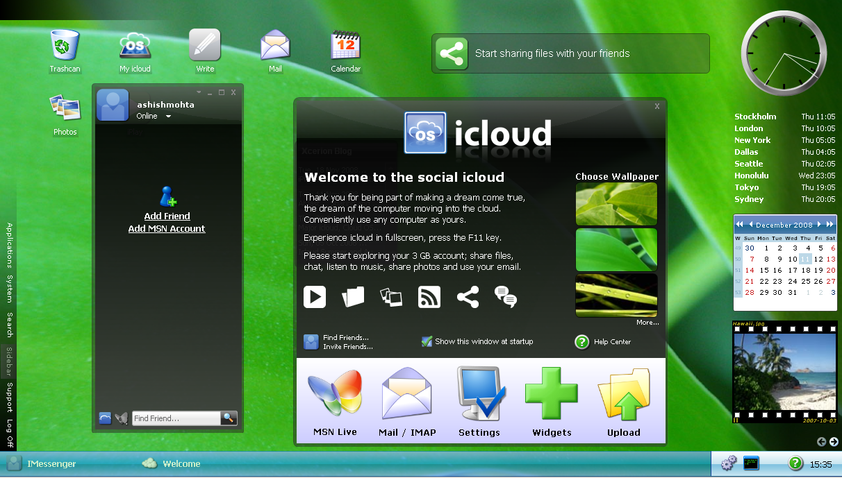 iCloud: How it looks after first login