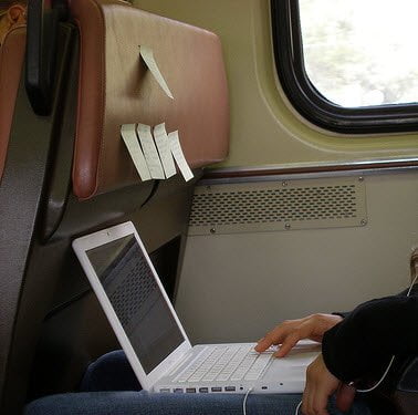 Laptop Work on Train