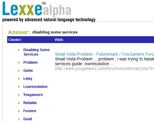 Lexxe : Advanced natural Language Processing Search