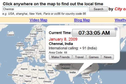 Local time on google maps