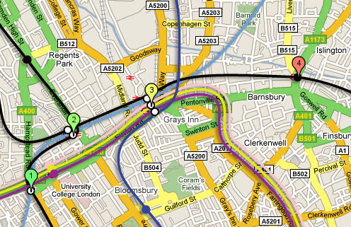 Tube Plan on Google Maps