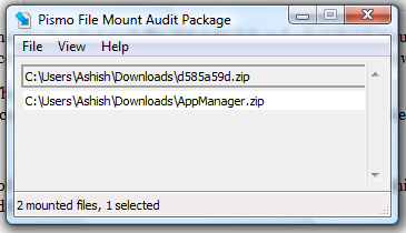 List of mounted files