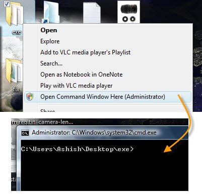 Open here admin command prompt