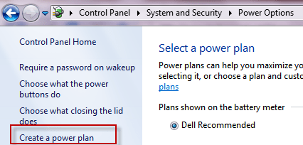 How to create new power plan in Windows 7