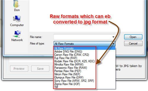 Dng converter не видит файлы raw