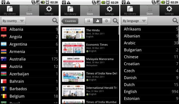 read world's most popular full-content newspapers Android App