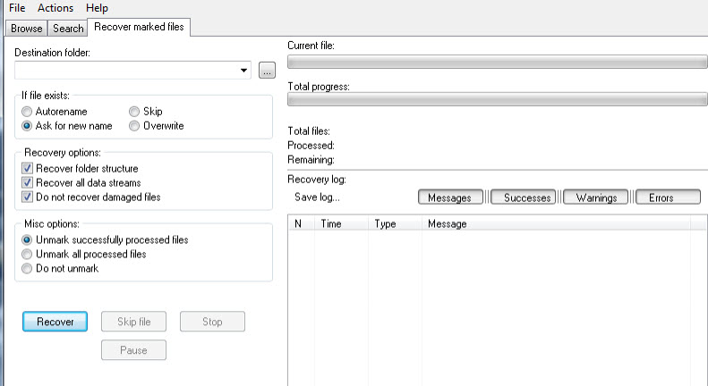 ntfs undelete folder structure