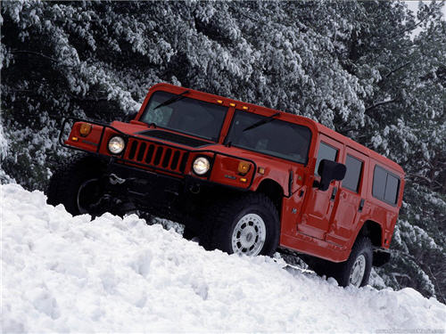 Monochrome Majesty of a Hummer H2 - backiee