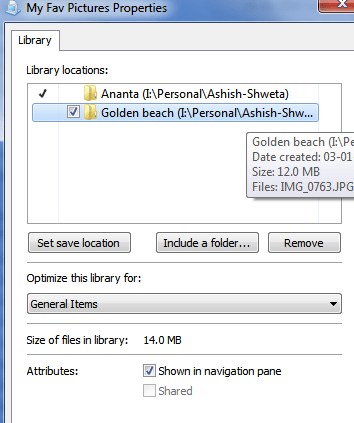 Default save location in Windows 7