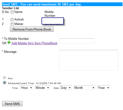 Send SMS in future