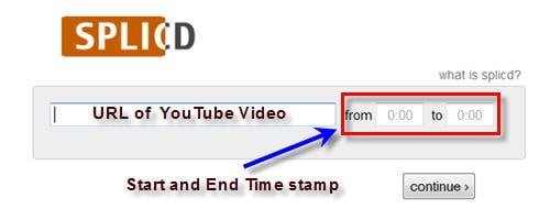 Splicd : You tube URL and time stamps