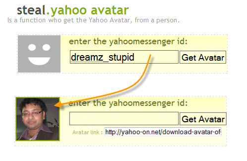 Grab Yahoo avtar of your friends in a click