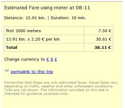 Estimated Taxi Fare