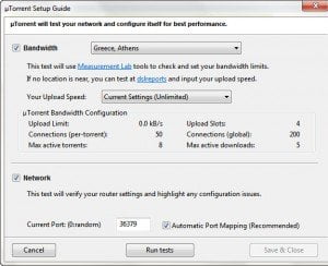 setup guide for utorrent 2.2.1