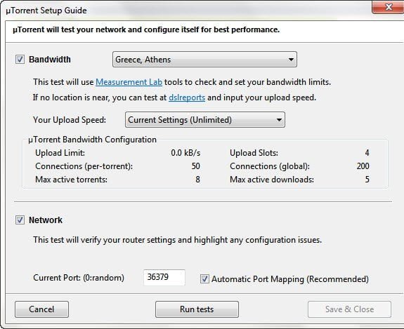 Utorrent settings to maximize download speed