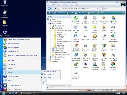 Get the Windows Vista Look on Windows XP with Transformation pack