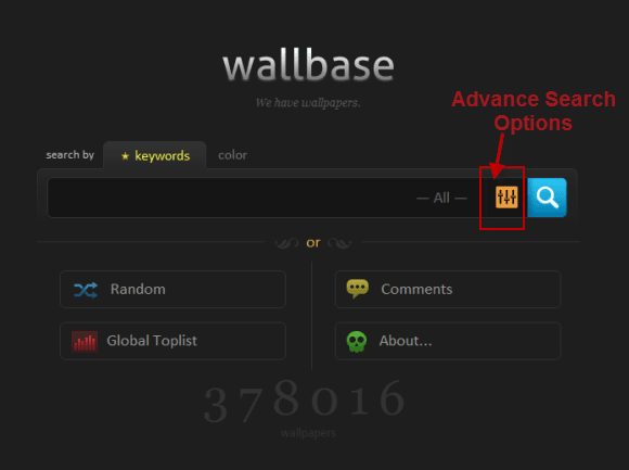 Wallbase: search engine to search and download free wallpapers