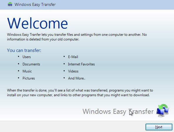 how to transfer files to new computer windows 10