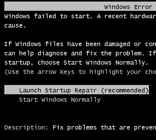 startup repair windows 7 how long