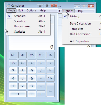 Windows 7 Advanced Calculator