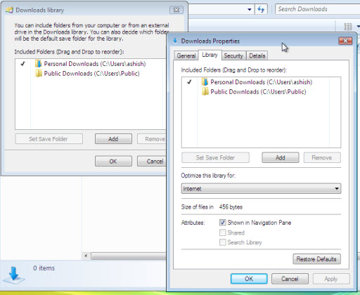 Windows 7 Library and Multi-view features
