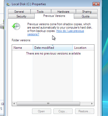 Windows 7 Feature : Versions