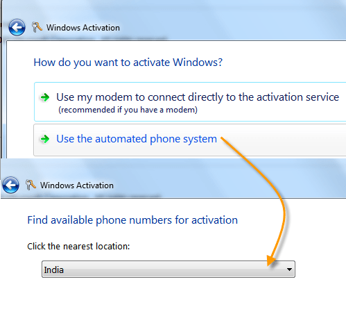 Windows 7 Phone Activation