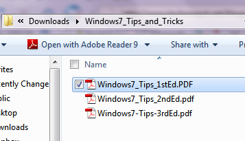 Windows 7 trips and tips