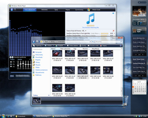 Windows Vista media plater 11 WMP11 Shellstyle theme